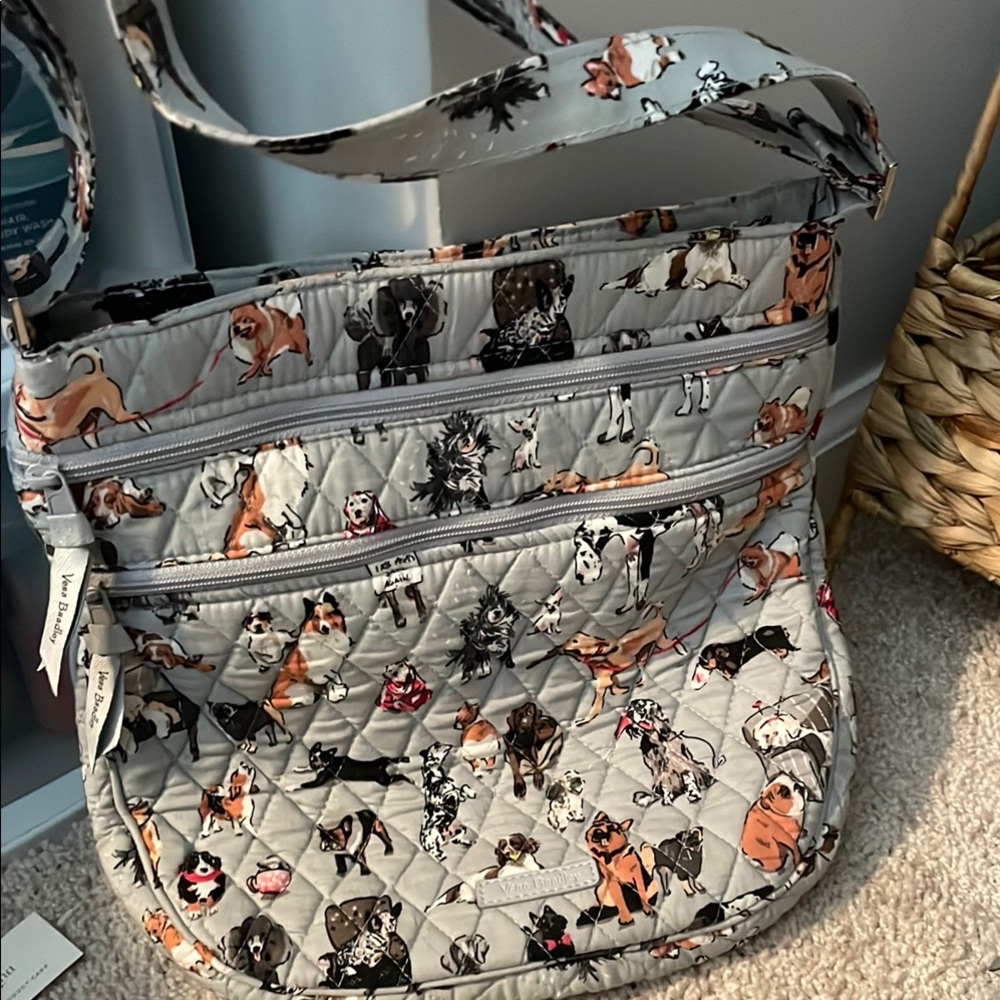 Vera Bradley Dog Pattern Crossbody Bag - Dog Show